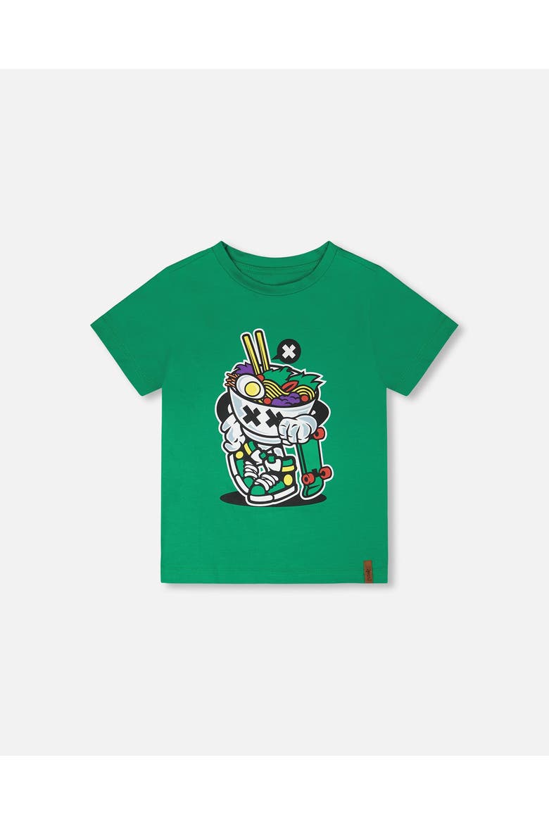 Graphic Organic Cotton Jersey T-Shirt, Main, color, Green