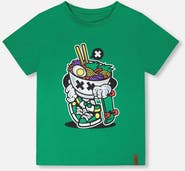 Deux par Deux Graphic Organic Cotton Jersey T-Shirt