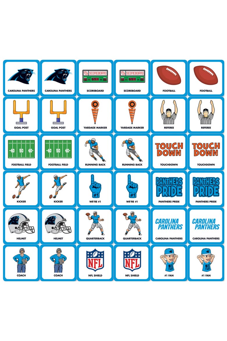 Carolina Panthers Matching Game, Alternate, color, Multicolor