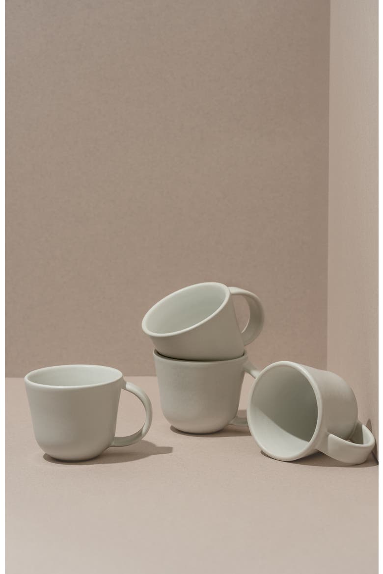 Tunisian Mugs Set of 4, Alternate, color, White