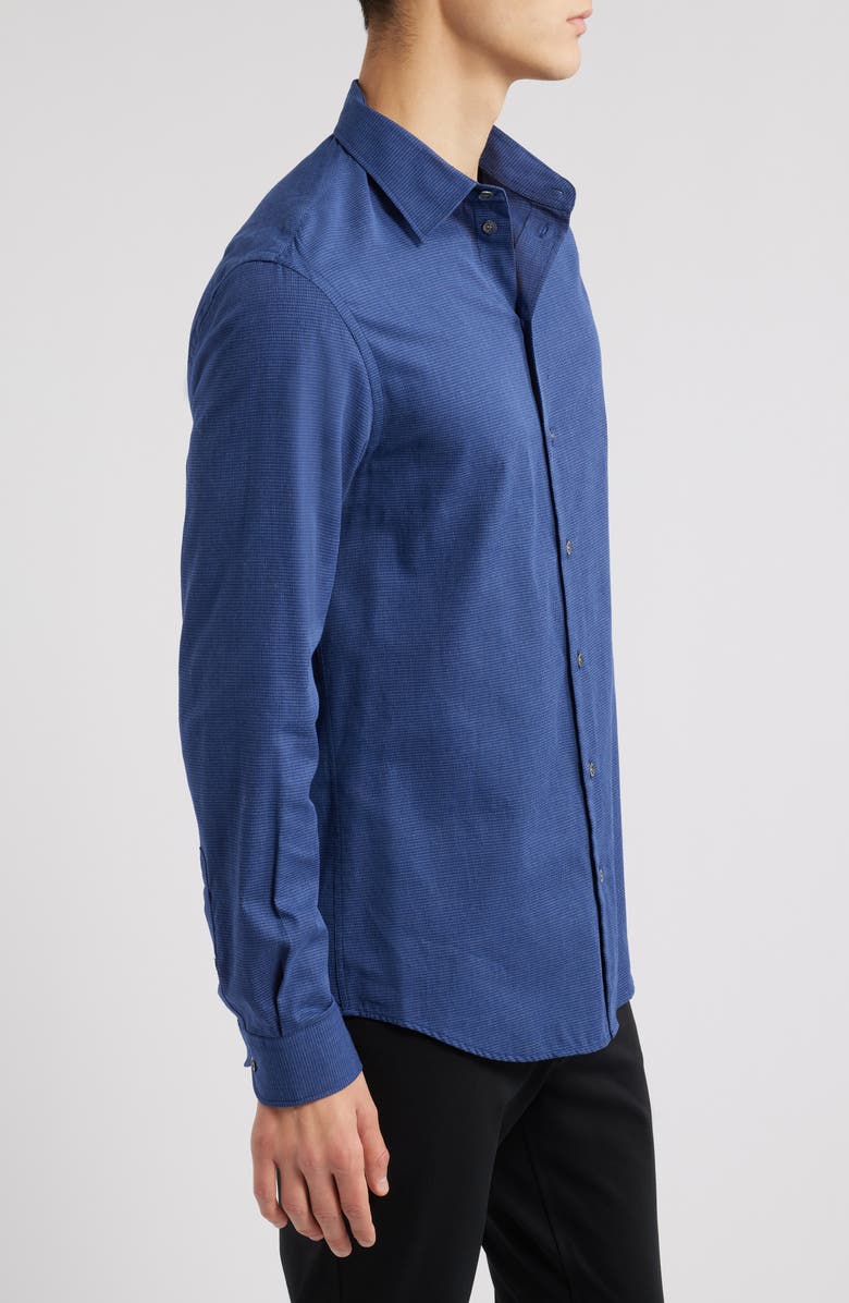 Emporio Armani Micropattern Button-Up Shirt, Alternate, color,