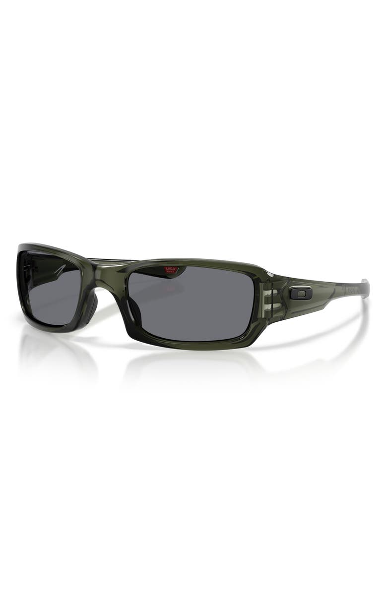 Oakley Fives Squared 54mm Rectangle Sunglasses, Alternate, color, Olive Ink / Grey