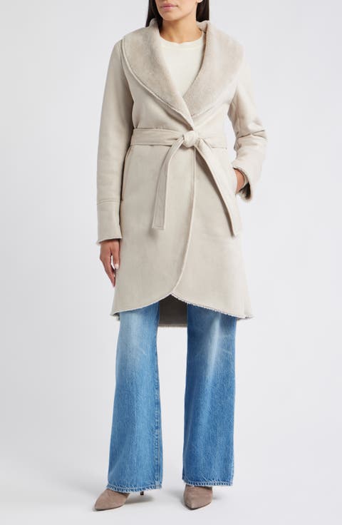 Belted Faux Shearling Coat