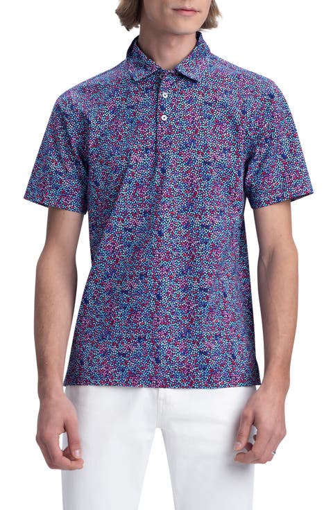 OoohCotton® Scatter Print Polo