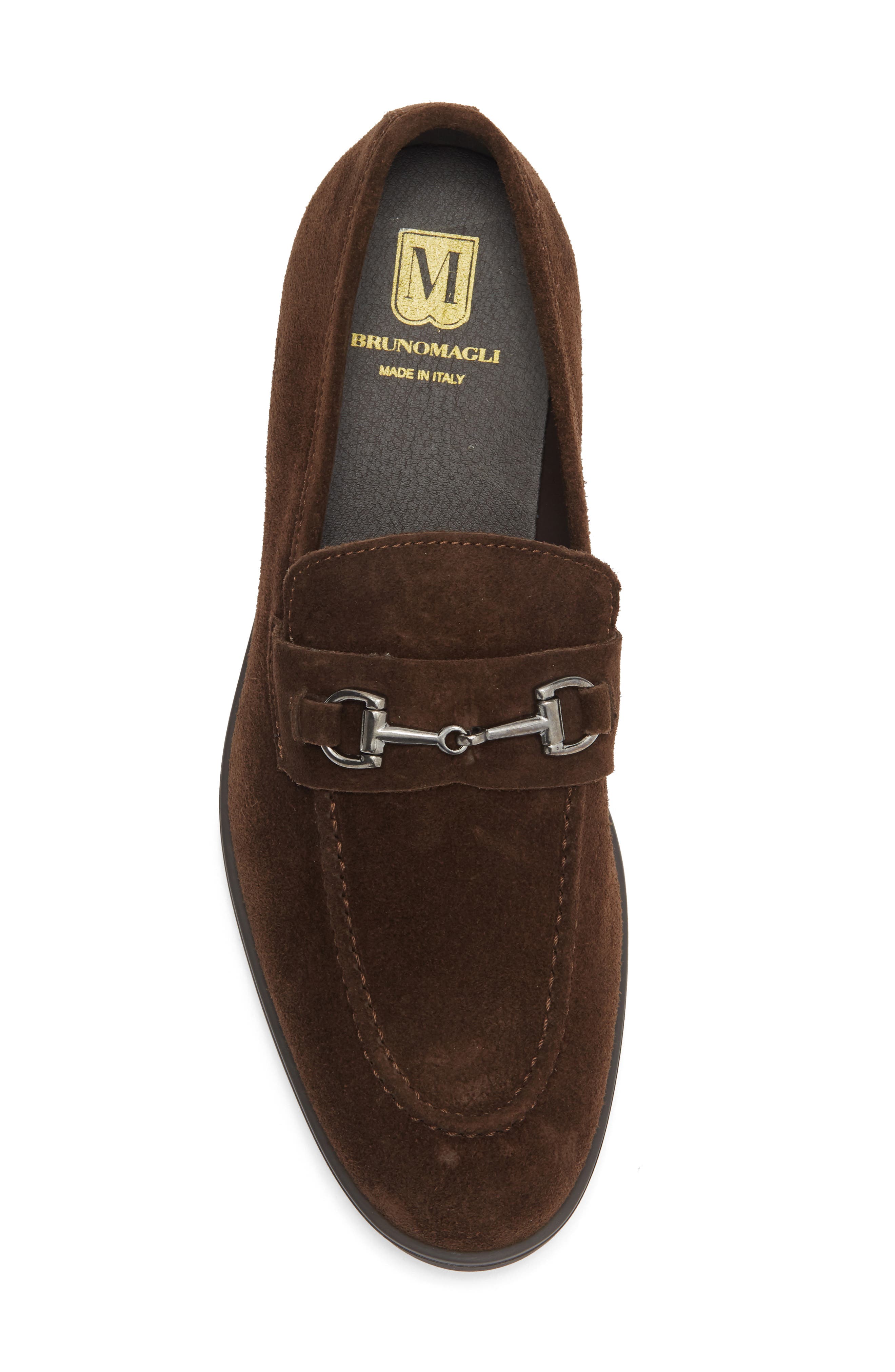 Renato Bit Suede Loafer, Alternate, color, DARK BROWN SUEDE