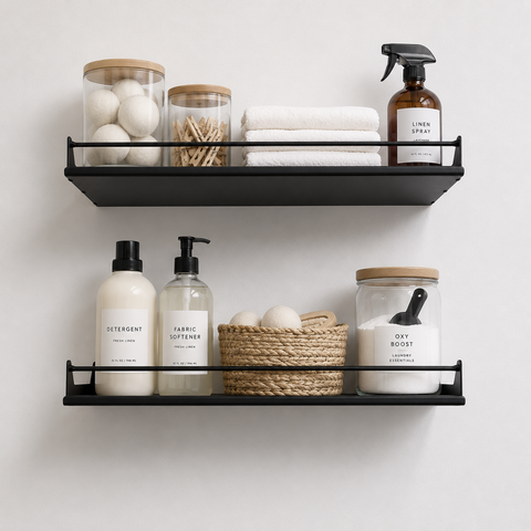 The Haven Shelves - Metal Utility Wall Shelves - 2-Pack