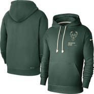 Nike Men's Nike  Hunter Green Milwaukee Bucks Courtside Standard Issue Premium Performance Pullover Hoodie