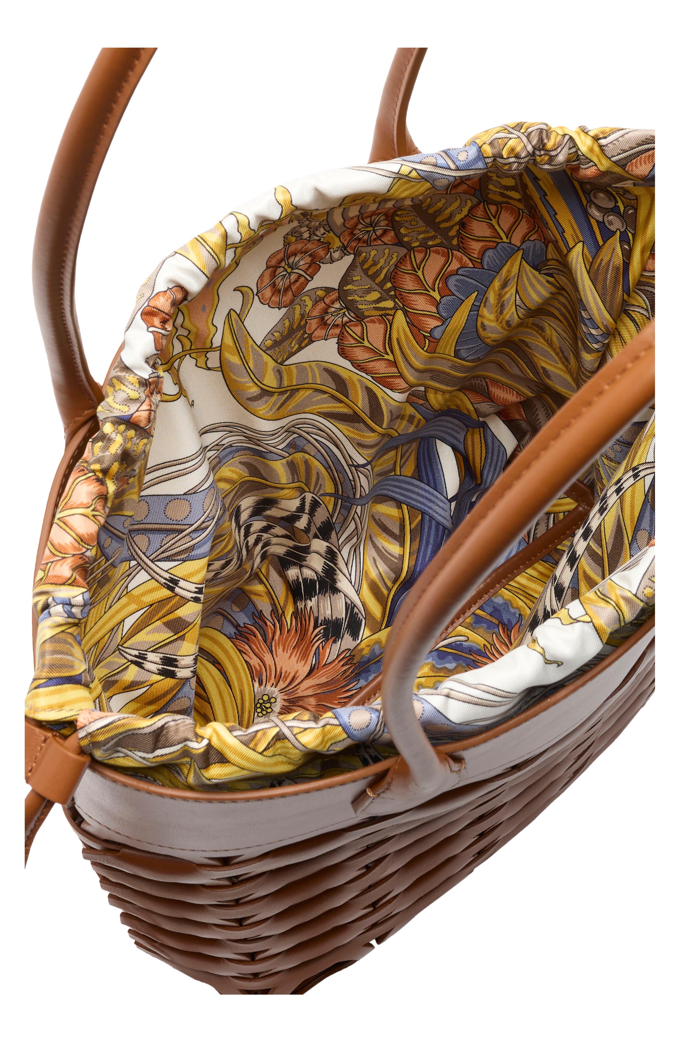 FERRAGAMO Medium Gancio Leather Tote, Alternate, color, Natural Resort/ Multi