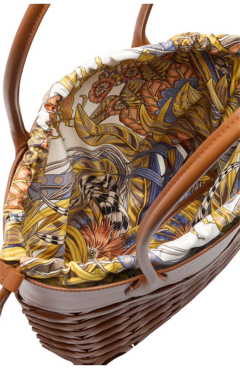 FERRAGAMO Medium Gancio Leather Tote, Alternate, color, Natural Resort/ Multi