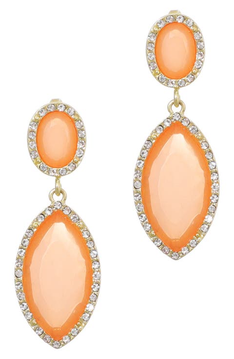 Crystal Halo Drop Earrings