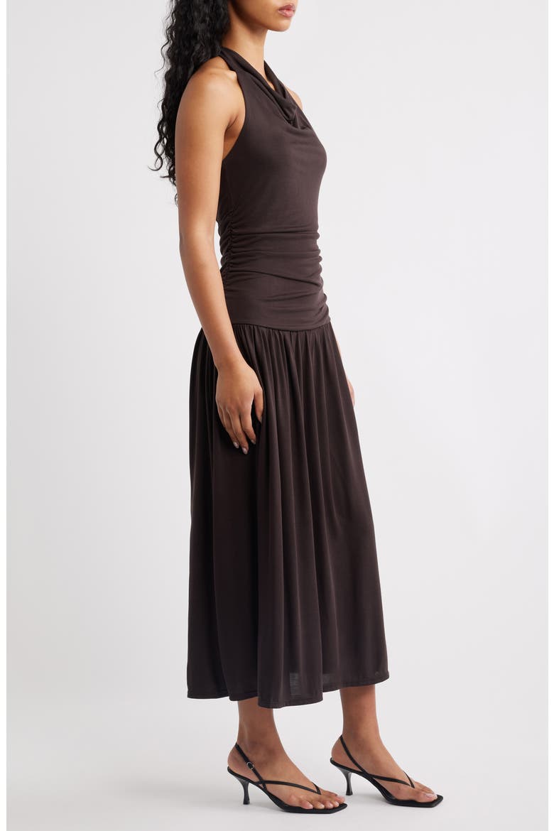 halter drop waist midi dress Francesca's Ivy Drop Waist Halter Midi Dress