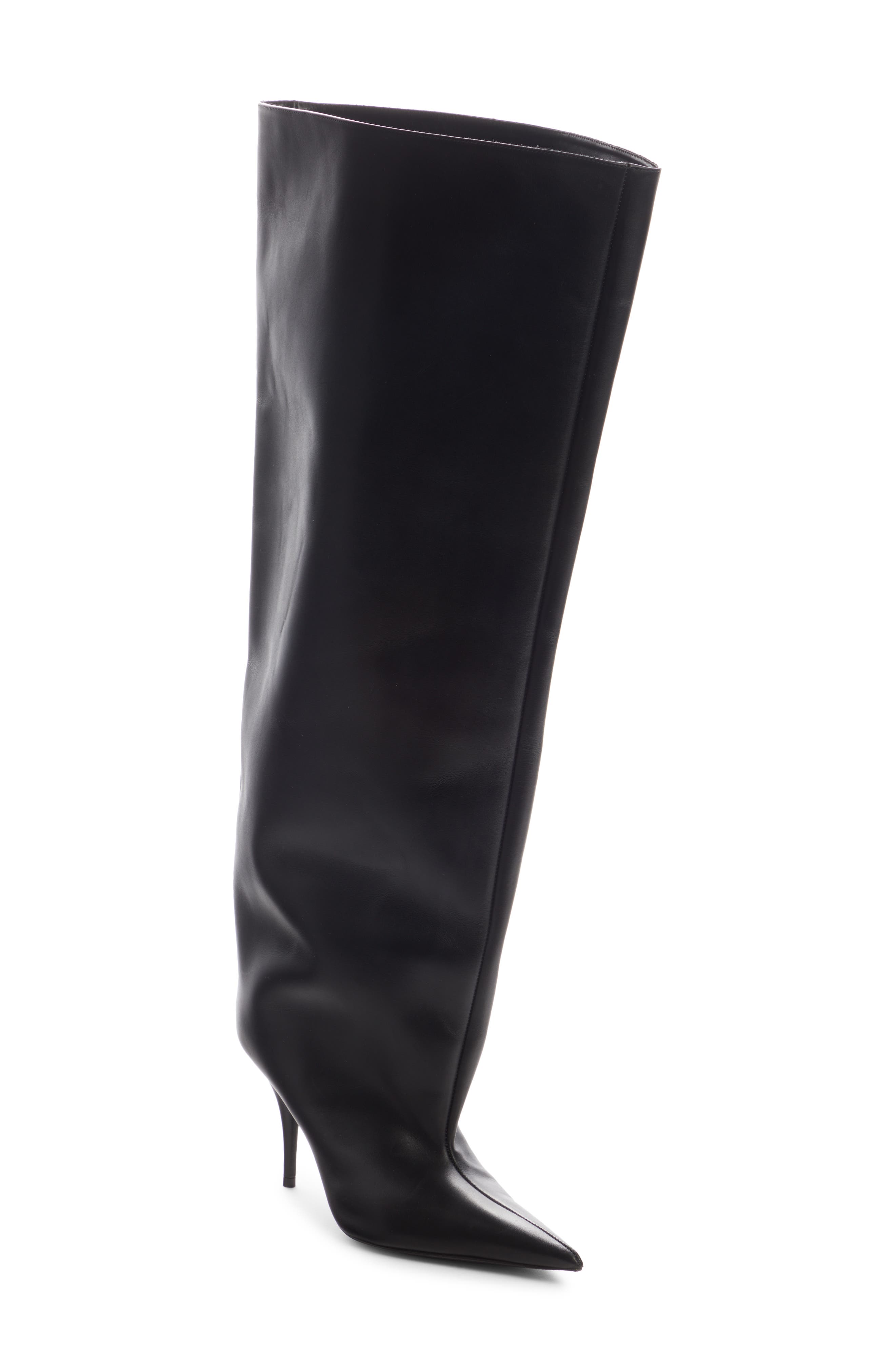 Balenciaga Waders Wide Shaft Pointed Toe Boot, Main, color, 