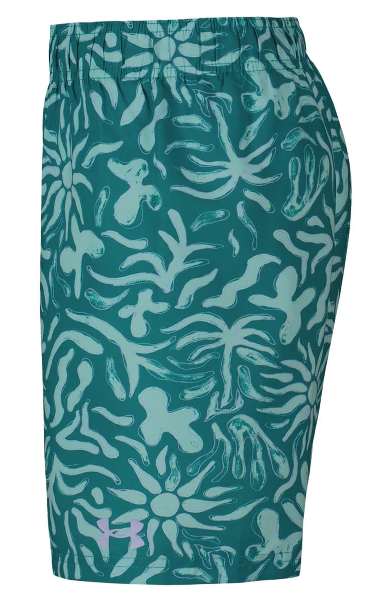 Under Armour Kids' Etching Volley Swim Shorts, Alternate, color, Coastal Teal
