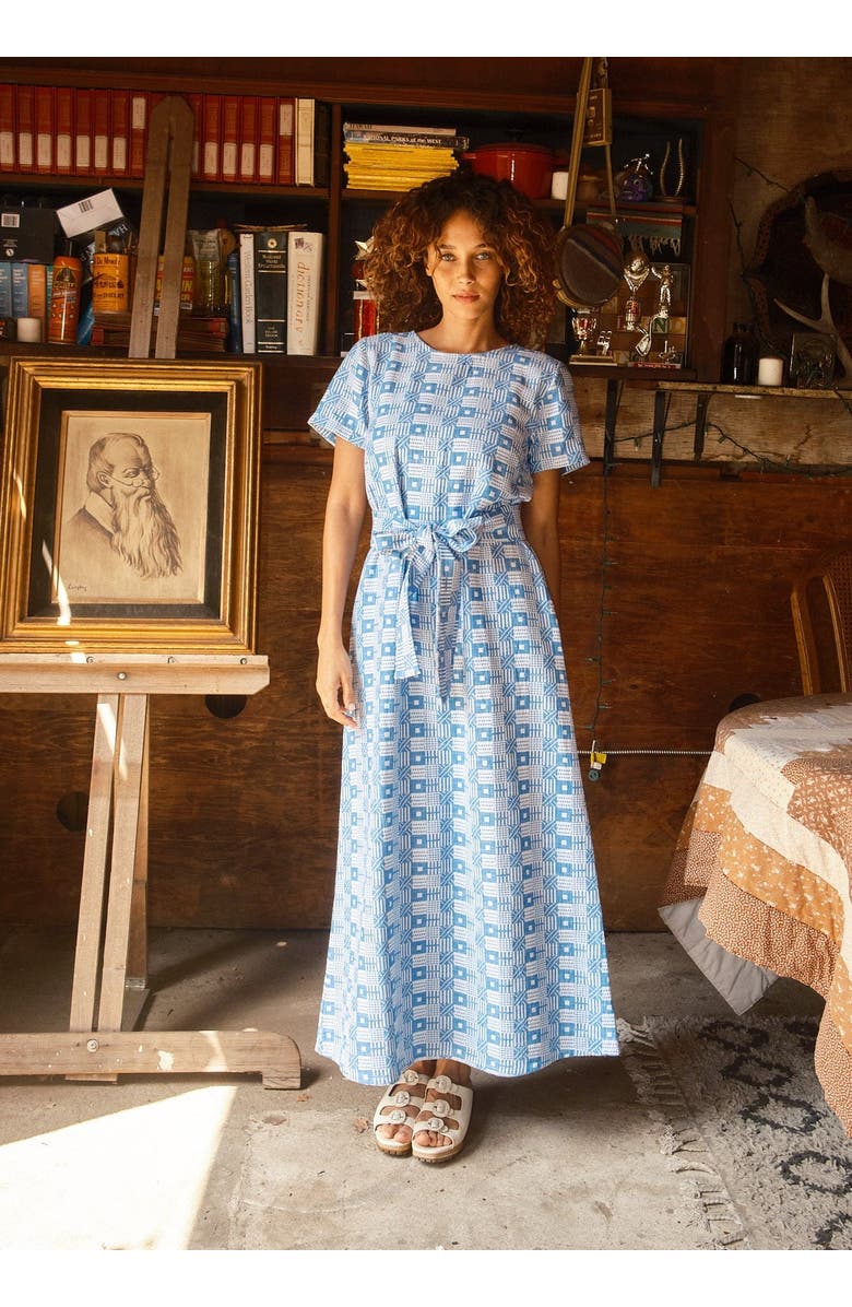 Ace & Jig Mette Button Back Belted A-line Maxi Dress, Alternate, color, Lisbon