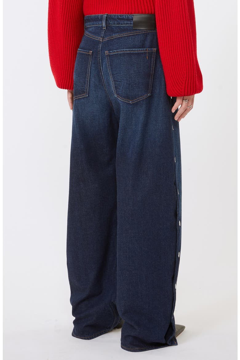 Lichene Side Snap Wide Leg Jeans, Alternate, color, MIDNIGHT BLUE
