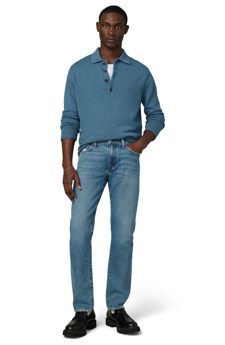 Joe's Long Sleeve Wool Polo Sweater, Alternate, color, Bluefin