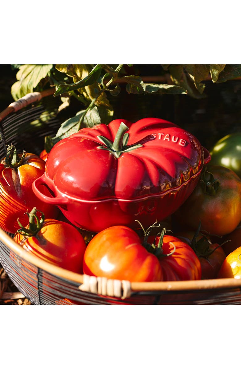 Staub Ceramic Petite Tomato Dish with Lid, Alternate, color, Cherry