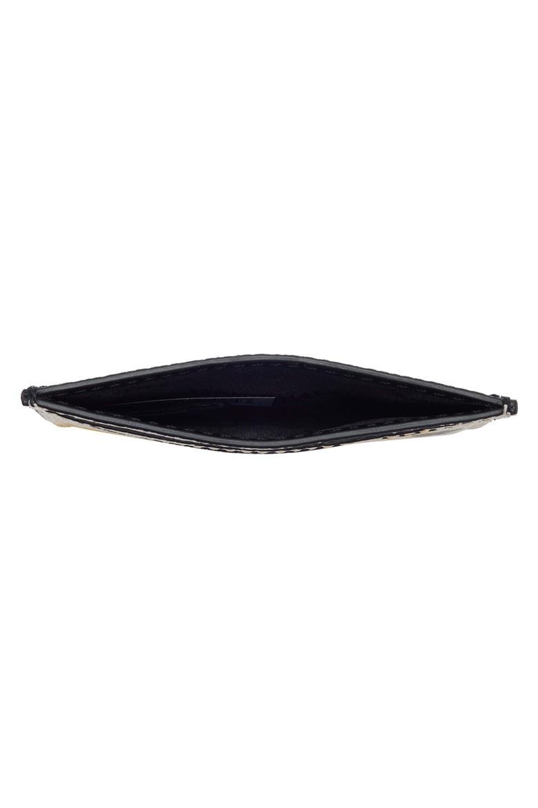 Daisy Floral Card Case, Alternate, color, BLACK MULTI