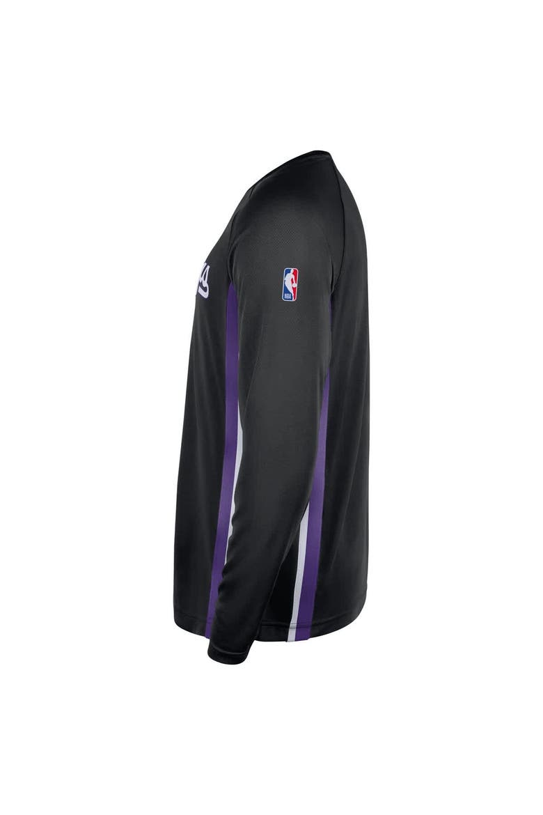 Men's Nike Black Sacramento Kings 2025/26 Authentic Pre-Game Legend Dri-FIT Long Sleeve Shooting Shirt, Alternate, color, Black