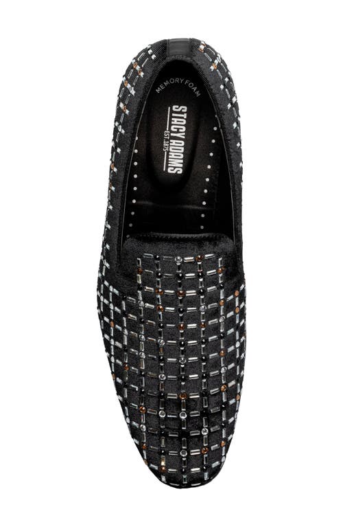 Stacy Adams Stallford Rhinestone Venetian Slip-on Loafer In Black Multi