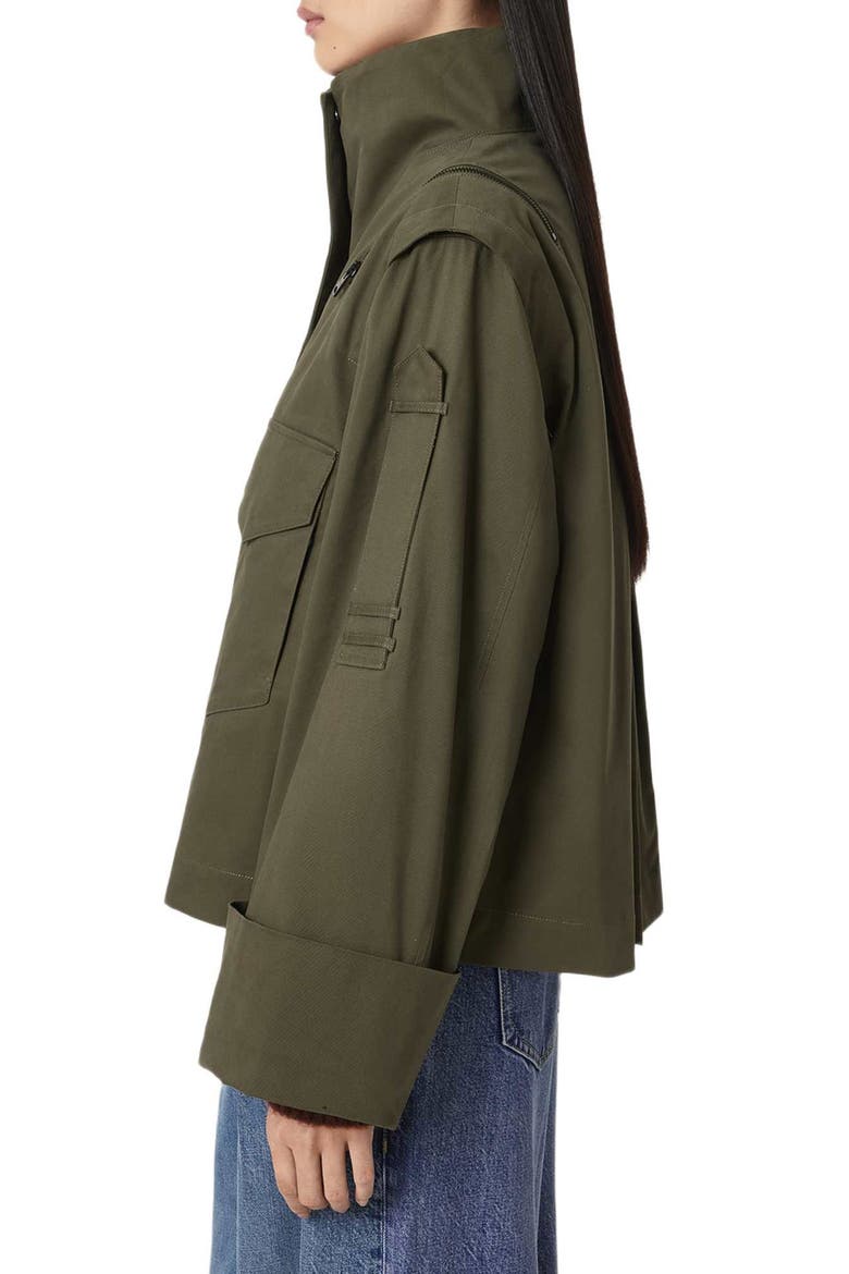 Leighton Cotton Blend Utility Jacket, Alternate, color, DARK KHAKI GREEN