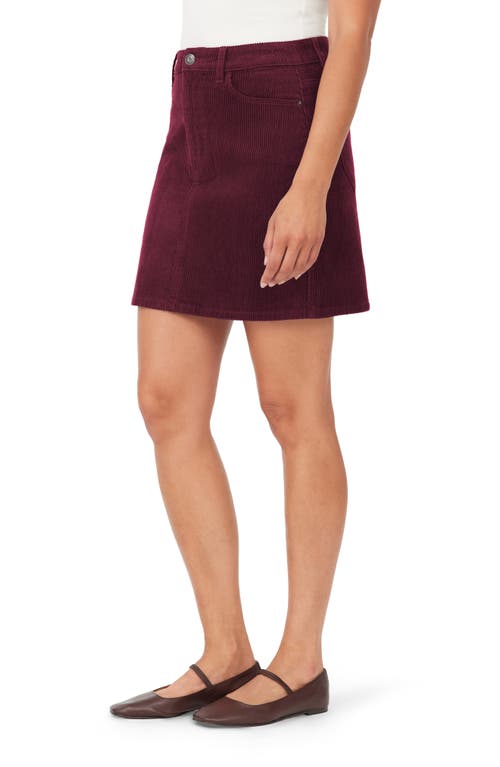 Kensie High Waist Corduroy A-line Skirt In Black