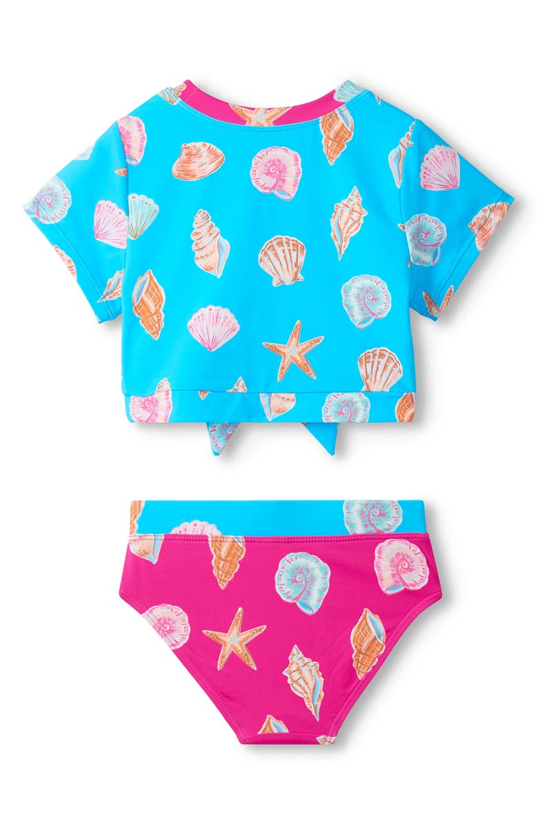Hatley Kids' Ocean Shells Two-Piece Swimsuit, Alternate, color, Turquoise