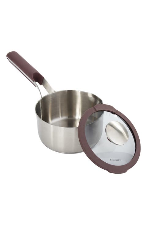 Elements 18/10 Stainless Steel 1.5-Quart Saucepan & Glass Lid