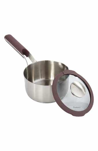 Elements 18/10 Stainless Steel 1.5-Quart Saucepan & Glass Lid
