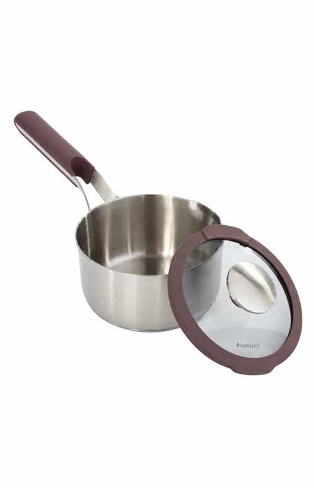Elements 18/10 Stainless Steel 1.5-Quart Saucepan & Glass Lid