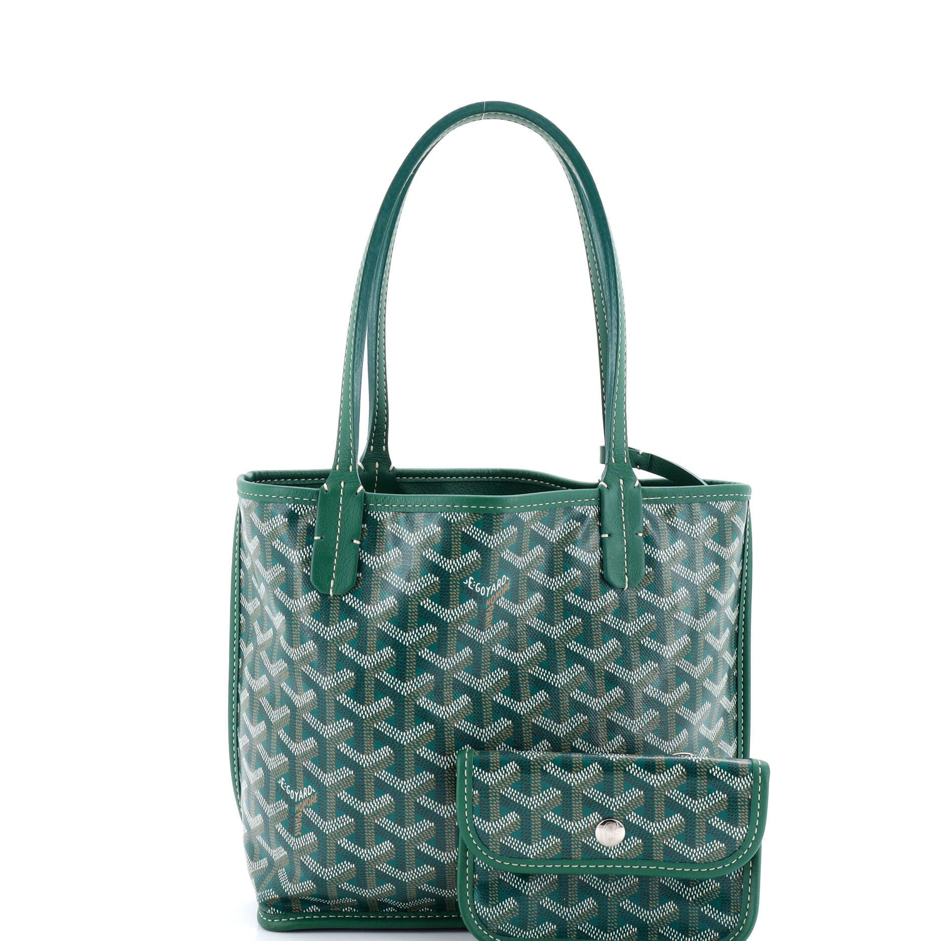 Pre-Owned Goyard Anjou Reversible Tote Coated Canvas Mini, Alternate, color, 