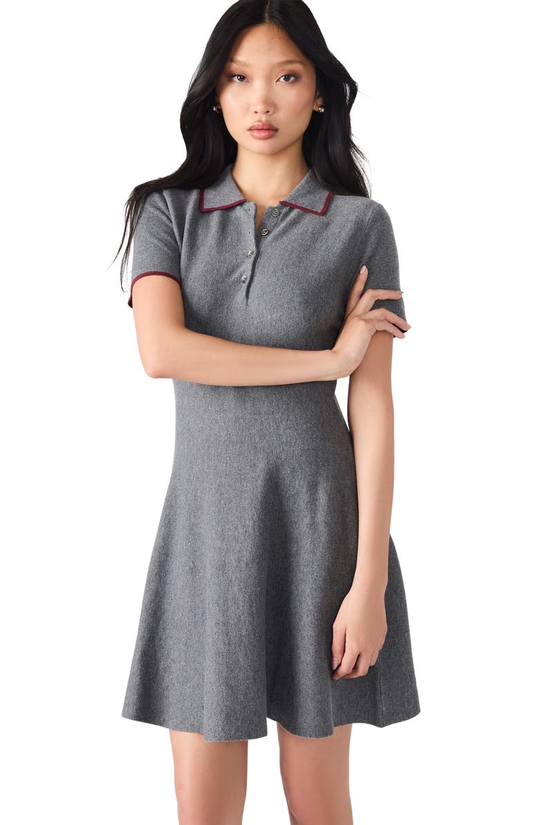 Steve Madden Kristin Polo Sweater Dress, Alternate, color,