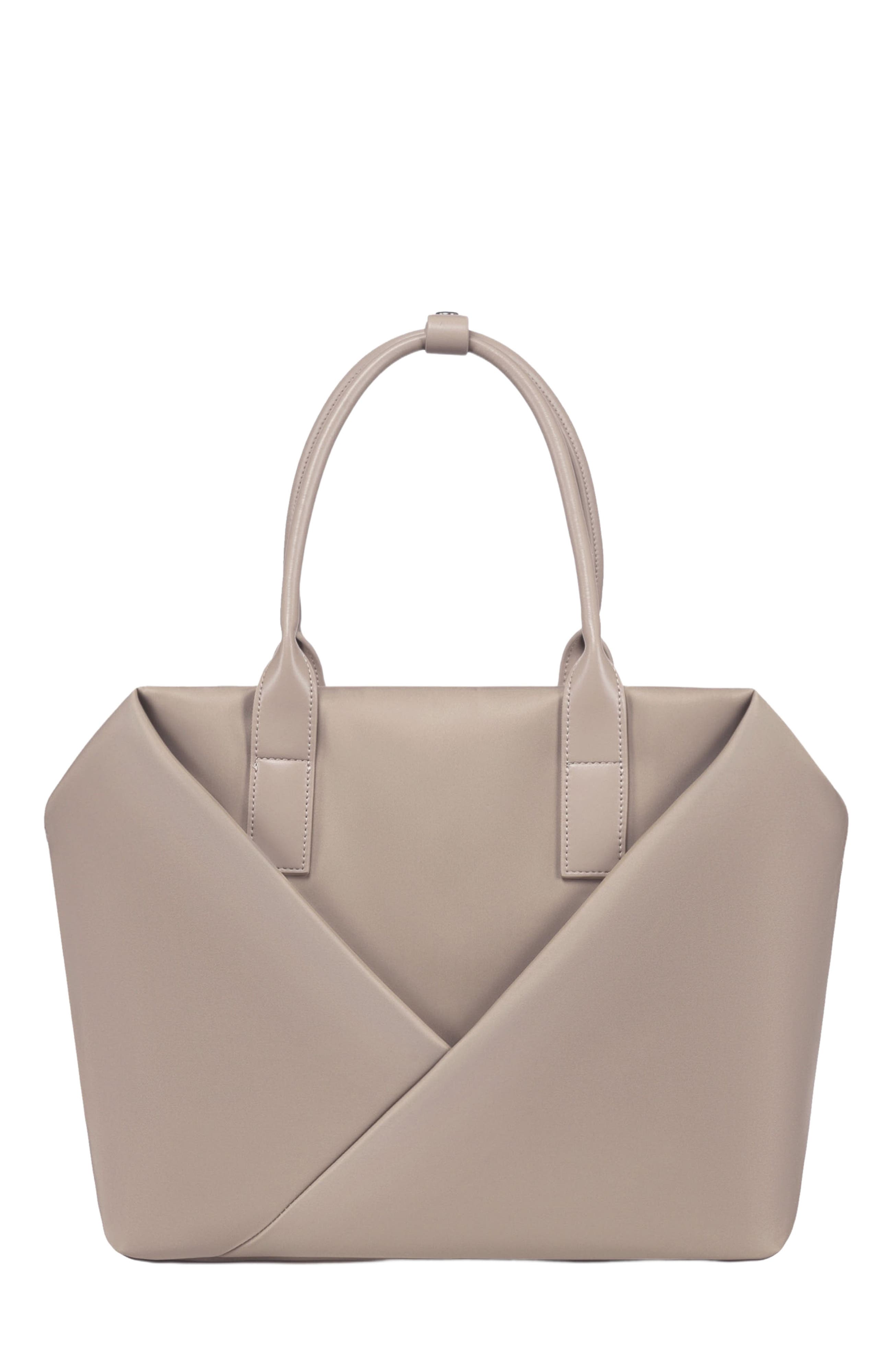 beige laptop bag
