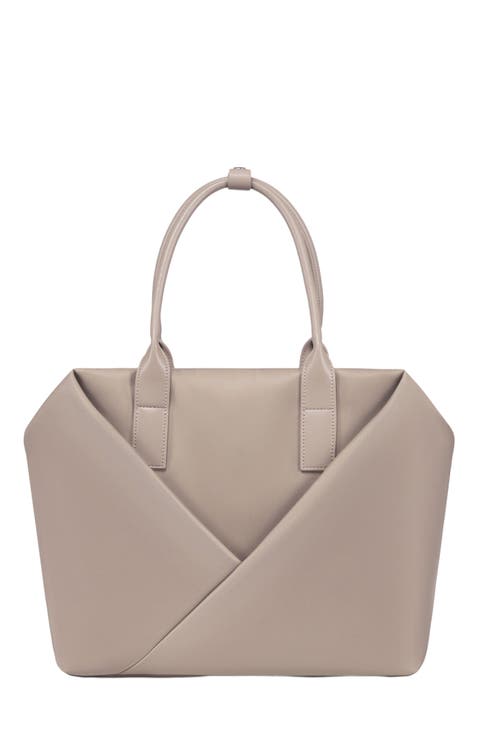 トートバッグ HUNTER UNISEX Laptop Tote Bag Smooth Pebble Hunter Tote | Beechwood Pebble Grain Leather