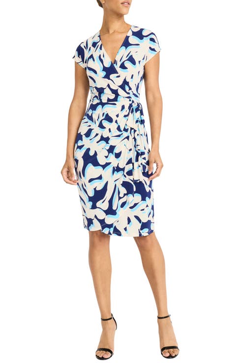 Matte Jersey Faux Wrap Dress