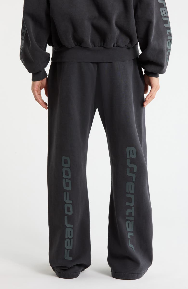 Fear of God Essentials Cotton Fleece Flare Sweatpants, Alternate, color, Vintage Black