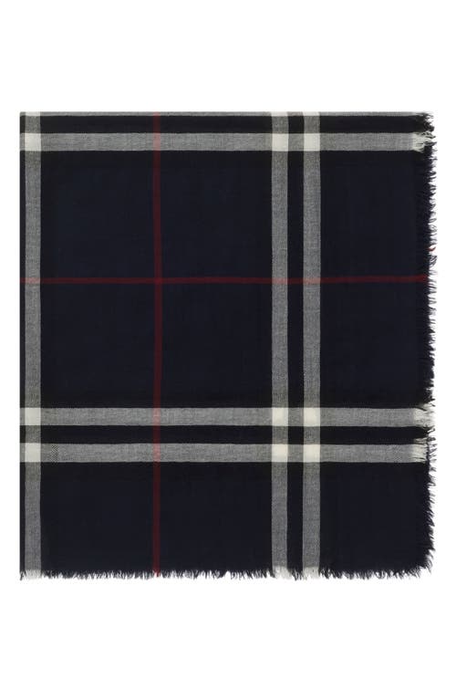 Burberry Giant Check Lightweight Wool Scarf