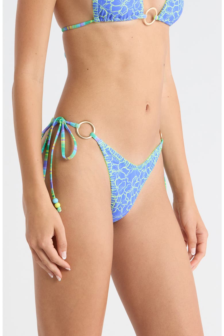 Ring Lace Stitch Side Tie Bikini Bottoms, Alternate, color, SUGAR WAVE