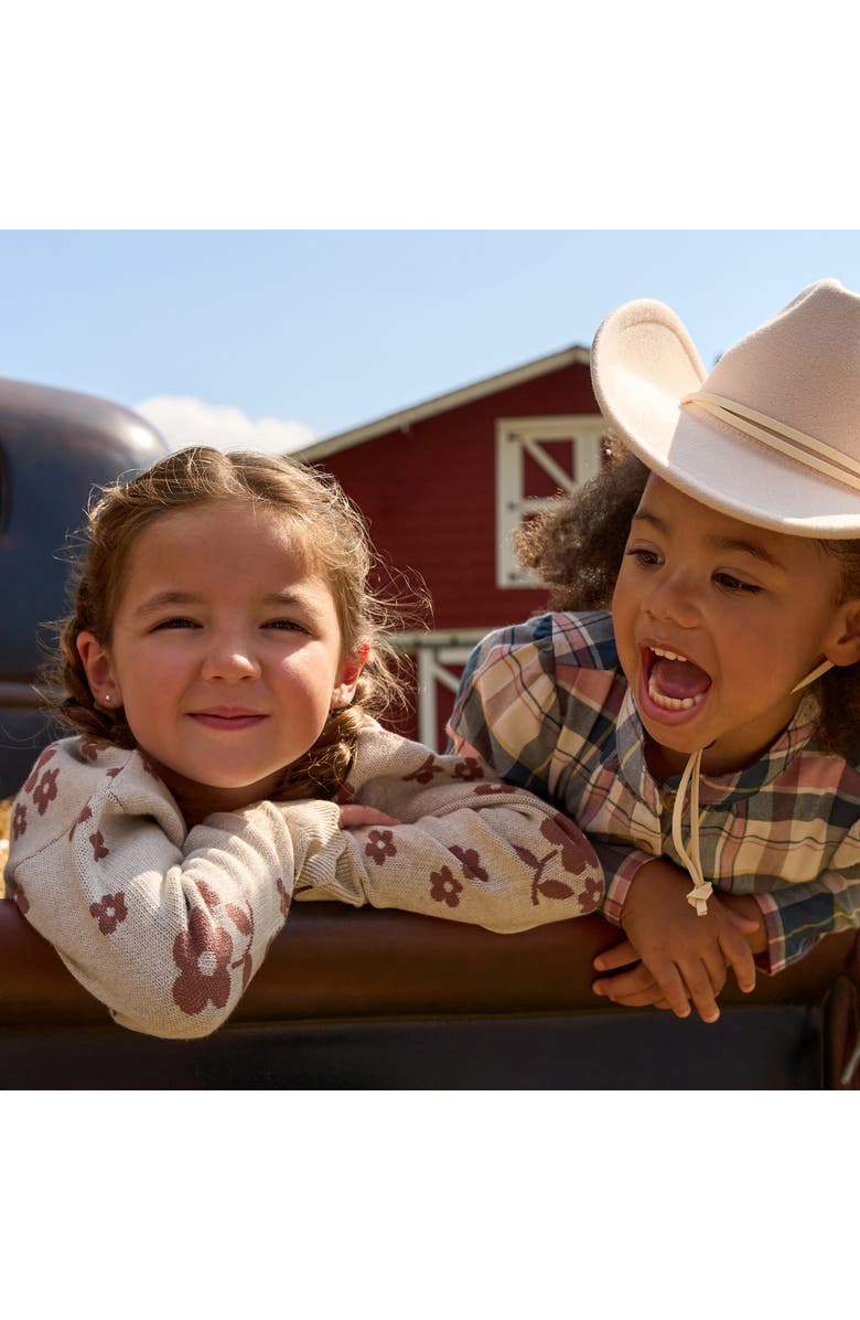 Modern Moments<sup>™</sup> by Gerber Jacquard Sweater Knit Top and Pant Set, Alternate, color, Nutmeg Flowers