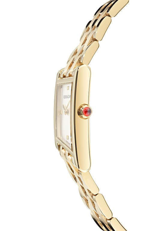 Ferragamo Asymetrique Watch, 22mm X 36mm In Ip Yellow Gold