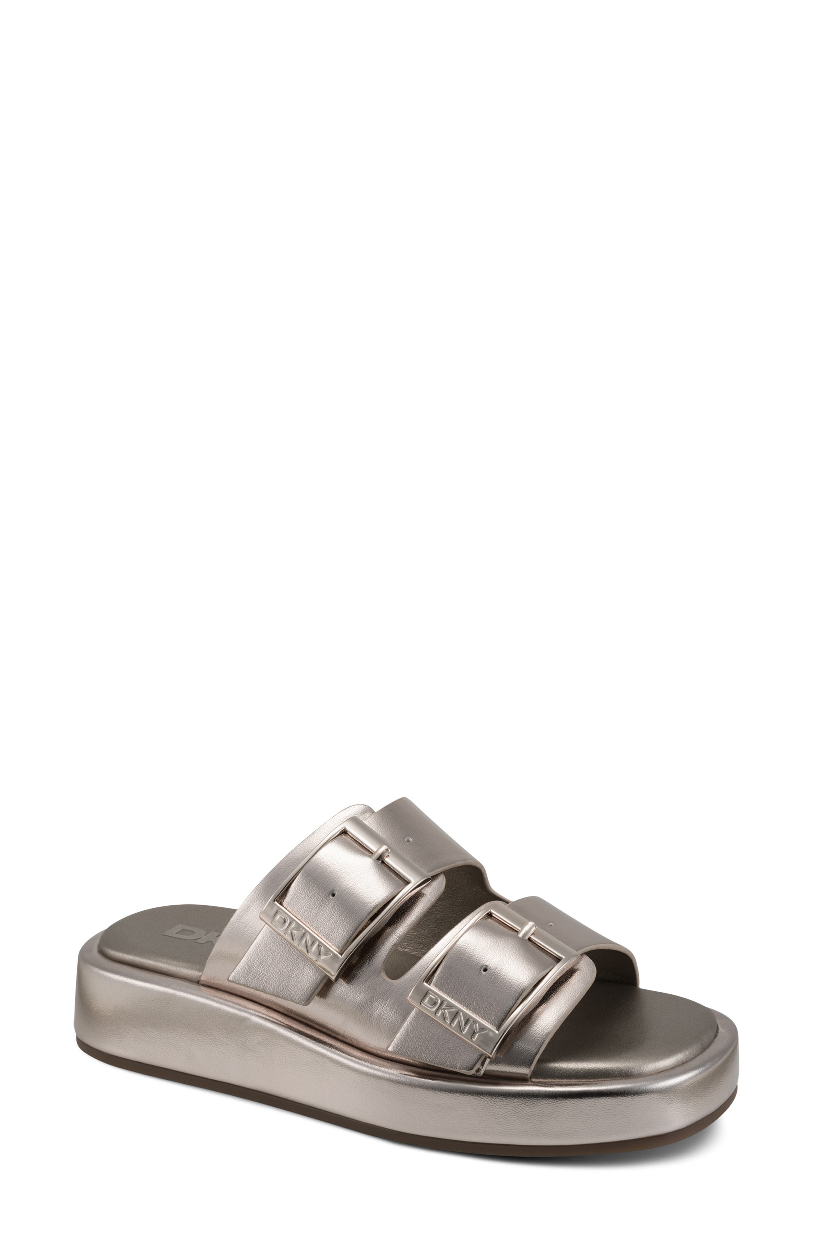 DKNY Leocadia Platform Slide, Main, color, Champagne