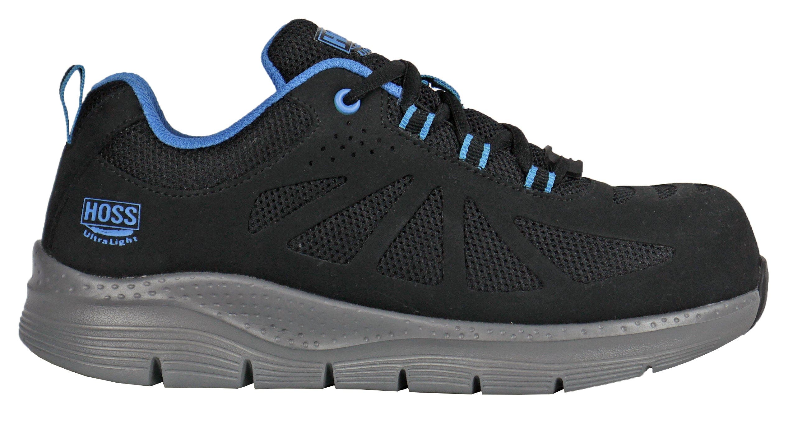 Hoss Boot Company HOSS Skyline Mens Composite Toe Athletic Work Shoe, Alternate, color, Black/Blue