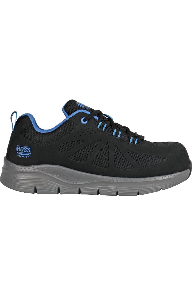 Hoss Boot Company HOSS Skyline Mens Composite Toe Athletic Work Shoe, Alternate, color, Black/Blue