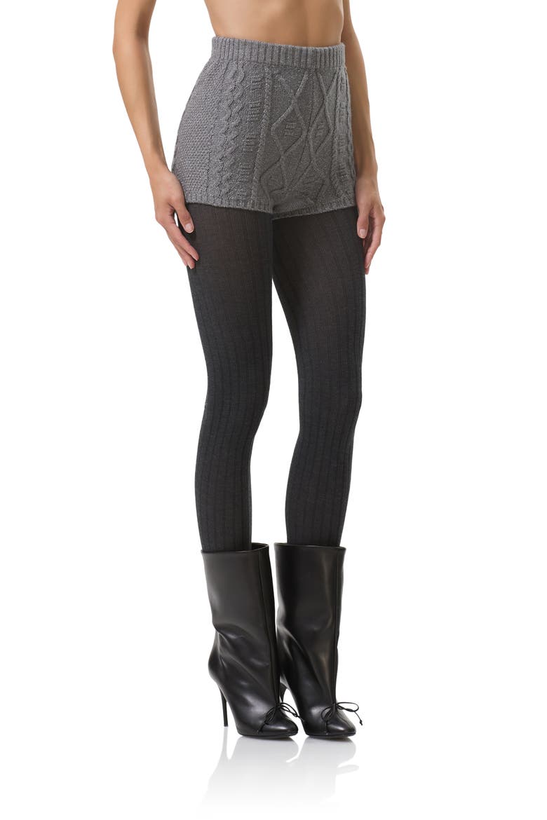Benoite Sweater Shorts, Alternate, color, HEATHER GREY