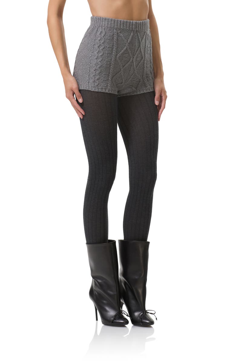 AFRM Benoite Sweater Shorts, Alternate, color, Heather Grey