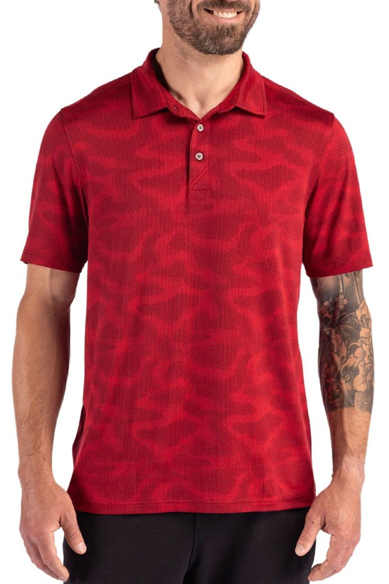 Epic Comfort Camo Regular Fit Polo, Main, color, CARDINAL RED