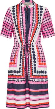Maison Common Knee Length Linen Printed Dress