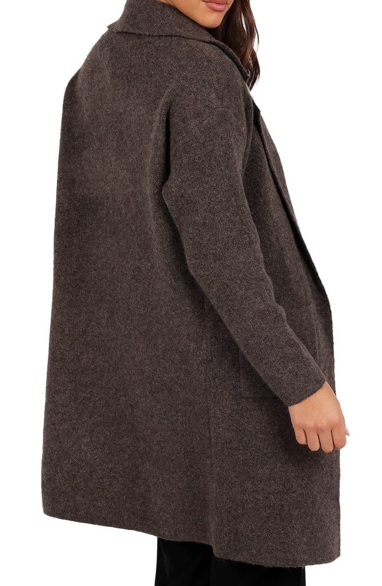 Petal & Pup Skylar Open Front Longline Cardigan, Alternate, color, Brown