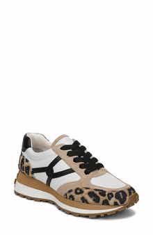 Veronica Beard Valentina Leopard Contrast Sneaker