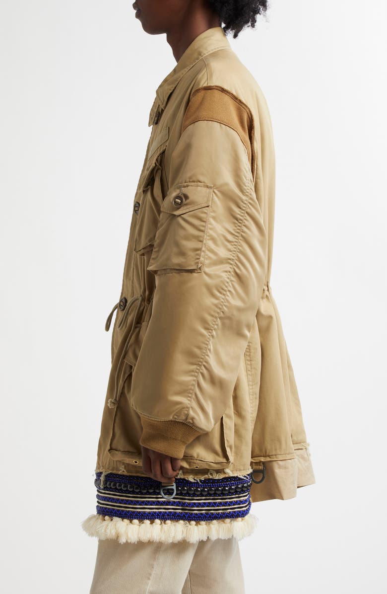 Undercover Military Jacket with Beaded Trim, Alternate, color, 